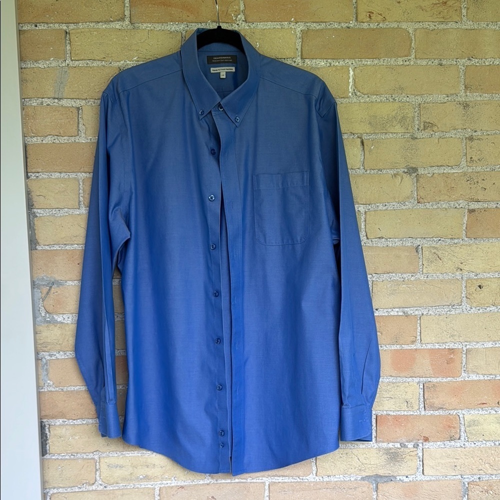 Denver Hayes Non-Iron Classic Blue Dress Shirt